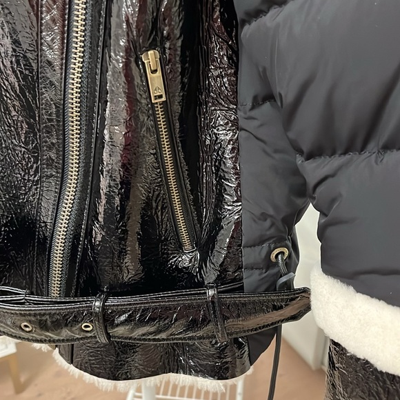 Moose Knuckles Churchbridge ShearlingTrim Down Moto Jacket NEW NO TAGS sizeSmall - Picture 3 of 16